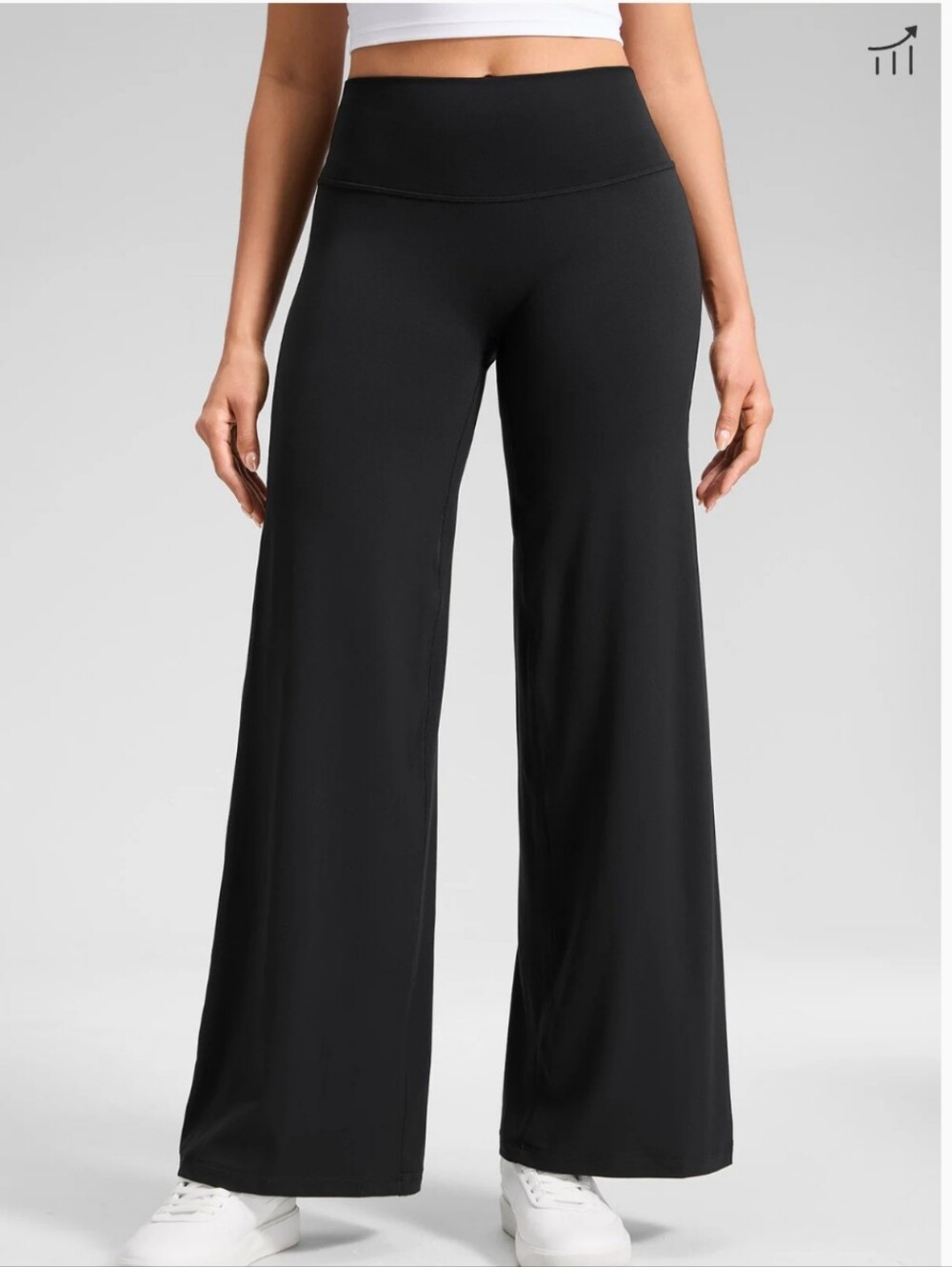 NWT CRZ YOGA Black High-Waist Wide Leg Pants(size:small 4/6)